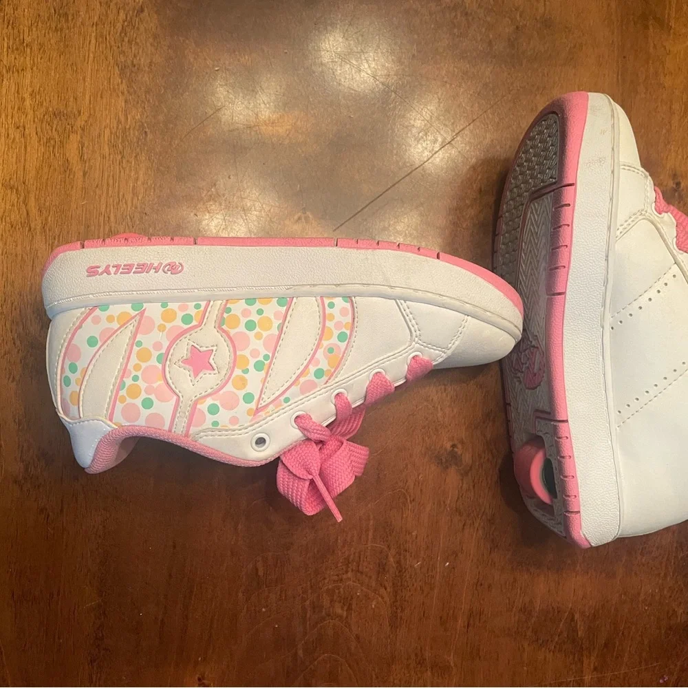 Heelys Force Skate Yth Sz 4, Pink and White Sneaker Shoes - Picture 4 of 4